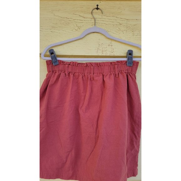 SUPER CUTE Hesperus Pink Button Down Mini Skirt - Picture 5 of 6